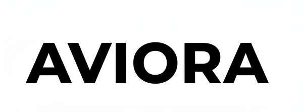 Black 'AVIORA' logo on a white background